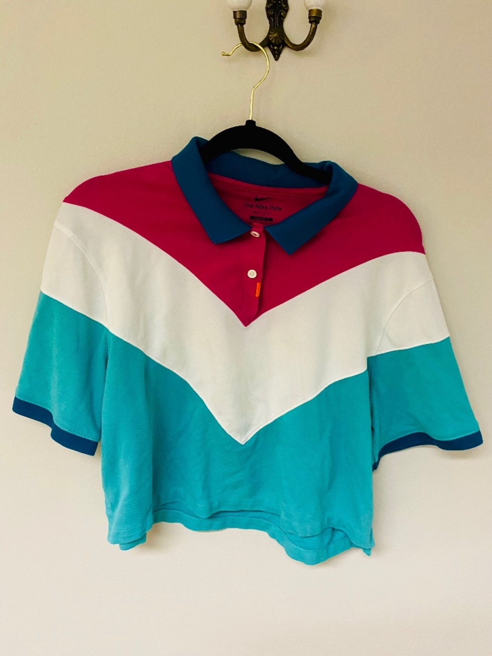 Nike cropped polo t shirt oversized fit